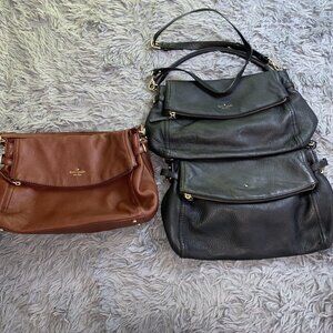 3 KATE SPADE Crossbody Pebble Convertible New York Handbags